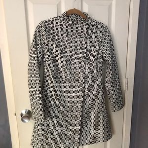 Banana Republic blue and white patterned coat